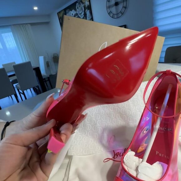 Christian Louboutin DEBOUT CONDORAPIK 100, color FLUO PINK, SIZE 36 woman shoes - Picture 5 of 7